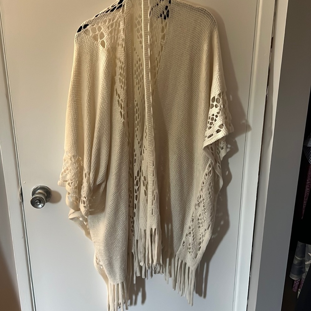 Cream sweater cardigan. NWT
